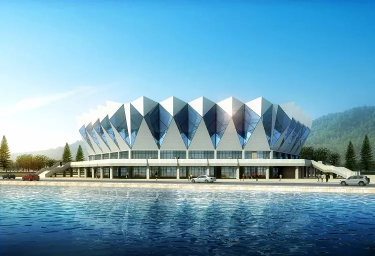 Stadion navržený ve tvaru ocelové konstrukce