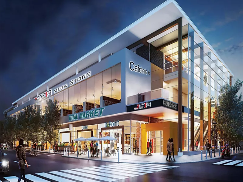 Velké komplexní nákupní centrum ocelových konstrukcí