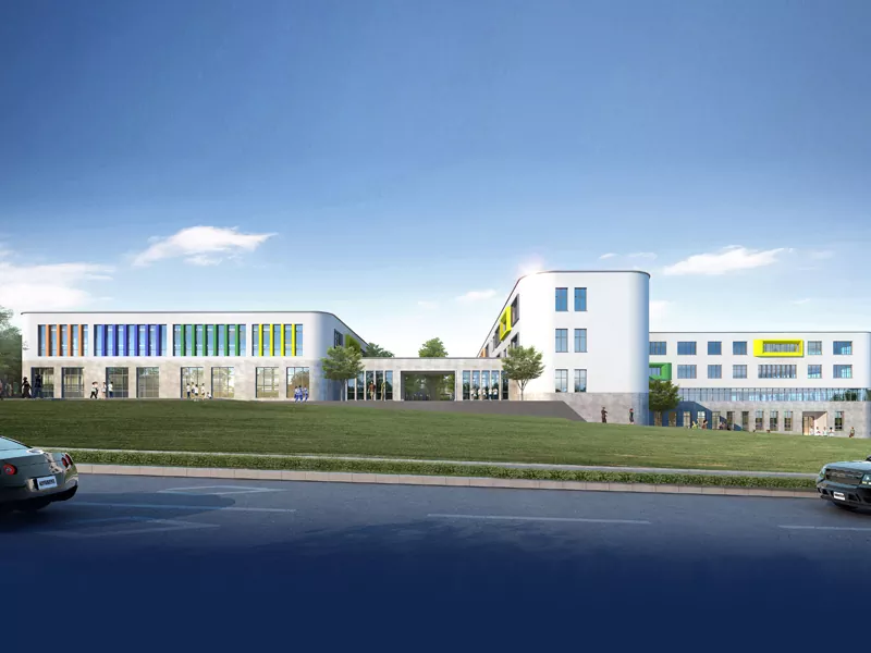 Budova školy prefabrikované ocelové konstrukce