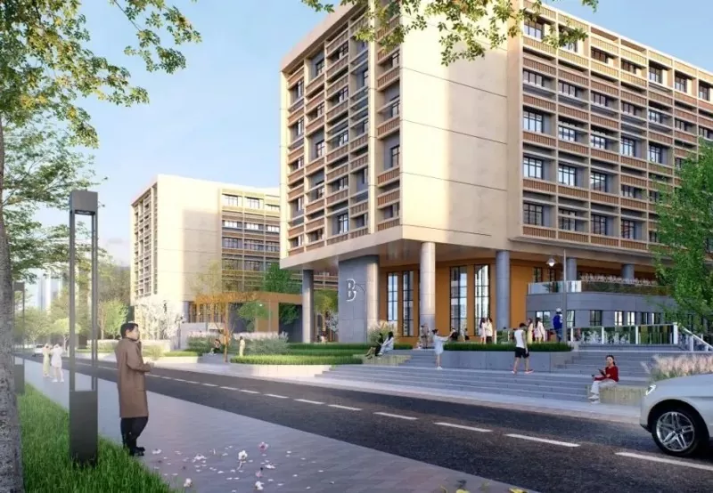 Ocelový rám International Exchange Student Building