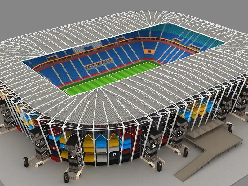 Modulární montovaný stadion z ocelového rámu