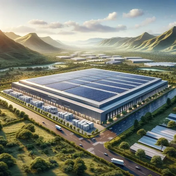 Ocelový fotovoltaický integrovaný sklad
